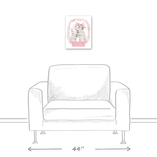 Mama Llama Canvas Wall Art